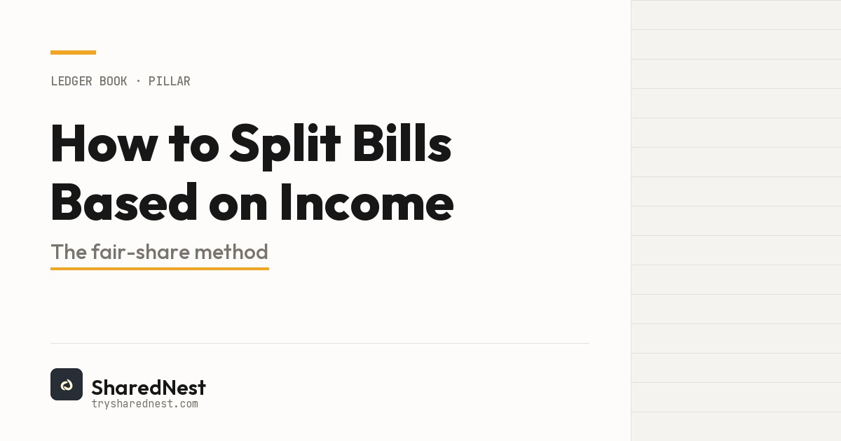 How to Split Bills Based on Income (The Fair Way)