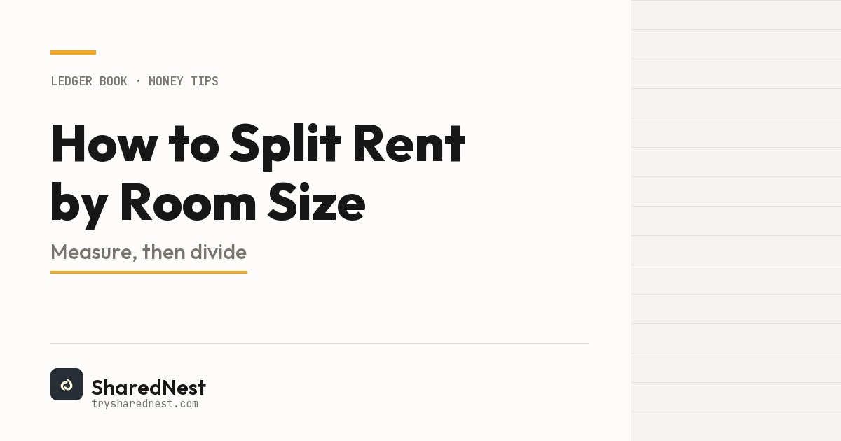 How to Split Rent Based on Room Size
