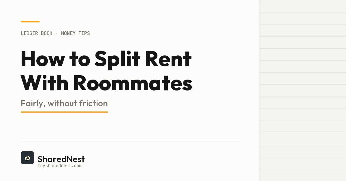 How to Split Rent With Roommates Fairly